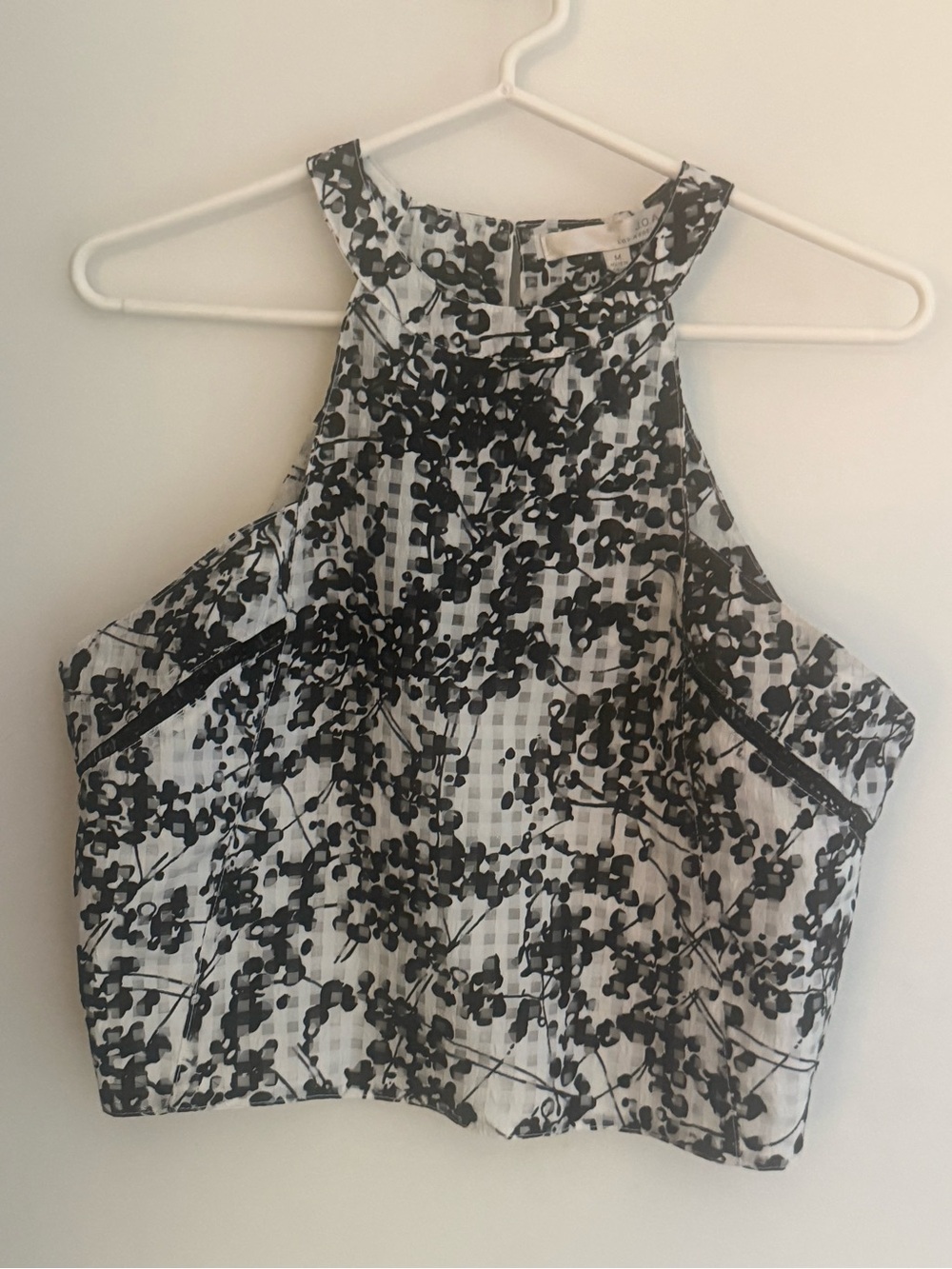 Black open back top